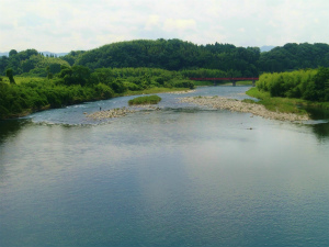平常の川辺川・合流地点